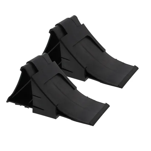 2x Unterlegkeile schwarz mit Halterung Hemmschuhe Anhänger Trailer Wohnmobile