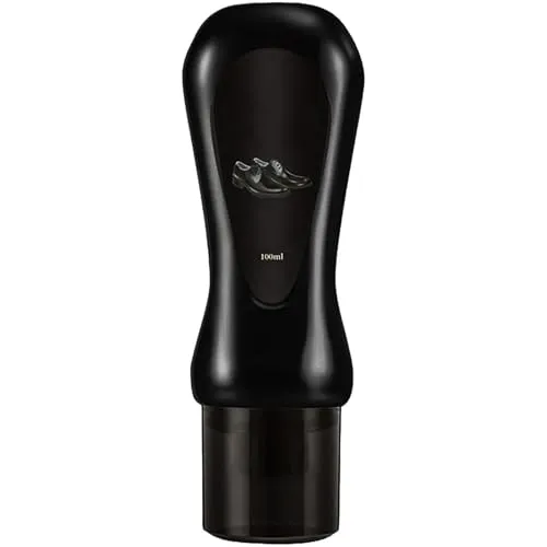 KMANGMAN 100 ml Schuhcreme Leder,Schwarze Schuhcreme Leder,Schuhpflege Leder,mit Schwammaufträger,Ledercreme für Pflege Lederpflege Schuhe Taschen Kleidung,Schuhcreme Schwarz Leder