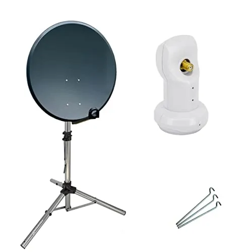 Premium X Mobile Camping Satelliten-Komplettanlage 45cm - Mobile SAT-Anlage mit 45cm Schüssel, ideal für störungsfreien Empfang von HD und UHD-Inhalten, perfekt für Camping und Reisen.