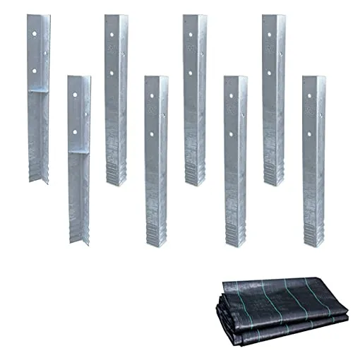 Wickey SolidLock Winkelanker - 8er-Set für Spieltürme und Schaukeln - Witterungsbeständige Winkelanker aus feuerverzinktem Stahl, ideal für stabile Spieltürme. Komplettset mit Schrauben und Unkrautvlies für einfachen Aufbau.