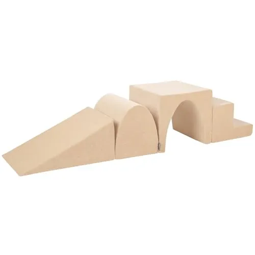 KiddyMoon Schaumstoff-Spielplatz VELVET PPZV-244 beige