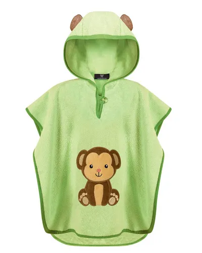 Laynenburg Badeponcho Kinder mit Kapuze - 100% Baumwolle - Strandponcho, Handtuch Poncho aus Frottee für Baby Jungen Mädchen