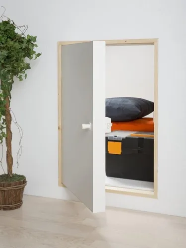 Produktbild Dolle Kniestocktür Massivholzrahmen weiß, 98 x 68 x 11,5 cm