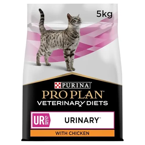 PURINA Veterinary PVD UR Urinary Cat 5kg - Diätetisches Katzenfutter zur Unterstützung bei Harnwegserkrankungen, hilft bei der Auflösung von Struvit- & Oxalsteinen und fördert ein ideales Gewicht durch moderaten Kaloriengehalt.