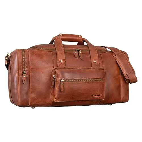 STILORD 'Journey' Reisetasche groß aus Leder - Elegante Reisetasche in Vintage-Look, ideal als Weekender oder Sporttasche, mit geräumigem Innenraum für all Ihre Reiseutensilien.