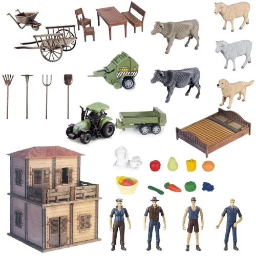 Bauernhof-Set mit Bauern und Haushälterin DIY