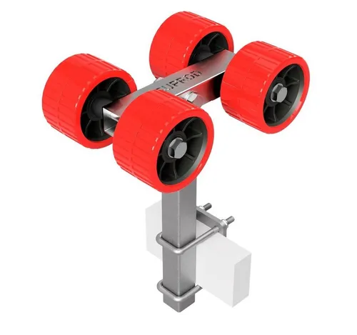 SUPROD Auffahrrampe Sliprollen Slipwagen Sliphilfe Bootstrailer EVA-Reifen Ø 120 mm, 4er