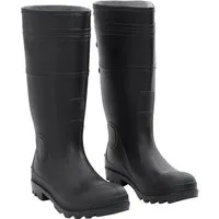vidaXL Gummistiefel - Rutschfeste, wasserdichte Angler- und Gartenstiefel in Schwarz, Größe 42 - Herren Gummistiefel, ideal für regnerische Tage. Wasserdicht aus langlebigem PVC, rutschfeste Sohle für Stabilität und Komfort bei jedem Schritt.