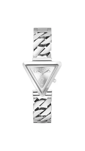 GUESS Analoges silbernes Zifferblatt Damenuhr GW0859L1