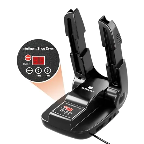 DR.PREPARE Elektrischer Schuhtrockner - Schnelltrockner für Schuhe und Stiefel - Schuhzubehör & Pflege mit umgekehrter Platzierung für effektive Feuchtigkeitsentfernung und Geruchsneutralisierung. Ideal für Wandern und Rucksackreisen dank Faltdesign.