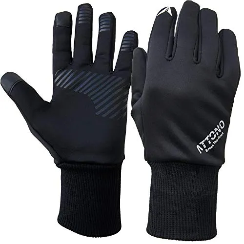 ATTONO Winterhandschuhe Touchscreen Sport Fahrrad Langlauf Softshell Handschuhe - Größe 10