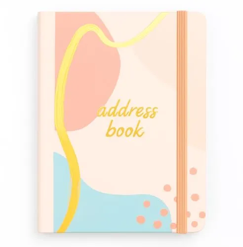 A6-Adressbuch mit Drahtbindung, A-Z-Registerkarten und Telefonnummern, Adressbuch mit Registern, 15 x 11 cm großes Adressbuch mit Hardcover, Adresse, Name und Telefonnummern