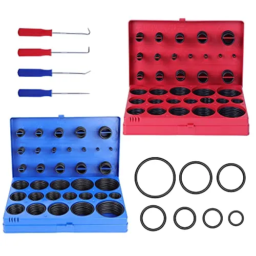 Knpwer 826 Stück 32 Größe O-Ring Dichtungsring Set, Gummi Dichtungen Ringe, Schwarz Dichtungsringe Set O Ringe Sortiment,Hydraulic Plumbing Dichtungen Dichtungssatz