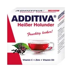 Additiva Heißer Holunder 100 G - Nahrungsergänzungsmittel mit Vitamin C, Zink und D3, ideal zur Stärkung des Immunsystems und zur Bekämpfung von Erkältungen.