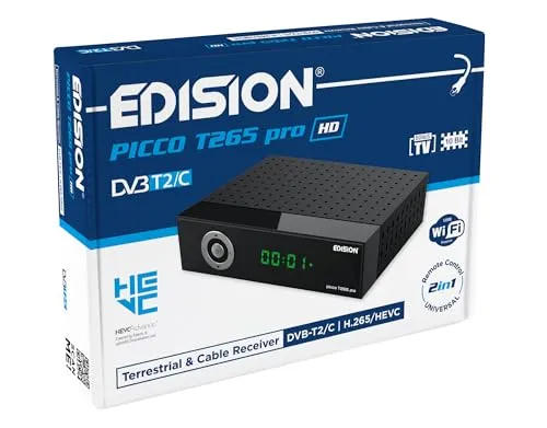 EDISION Picco T265 pro HD Receiver für DVB-T2/C in schwarz von Edision