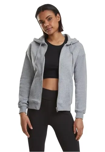Urban Classics Damen Ladies Classic Zip Hoody Grey, XXL