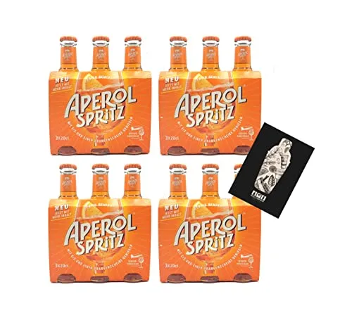 Aperol Spritz 12x 0,2l - Fertiger Aperitif für entspannte Momente - Cocktails - Genießen Sie den erfrischenden Aperol Spritz in praktischen 0,2l Flaschen, perfekt für gesellige Anlässe und immer bereit zum Servieren.