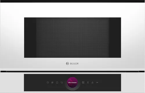 Bosch Serie 8 BFL7221W1 Mikrowelle - Integrierte Solo-Mikrowelle mit 21 l und 900 W, ausgestattet mit TFT-Touchdisplay und AutoPilot 7 für perfekte Ergebnisse bei jedem Gericht.