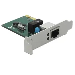 PCIe x1 Karte auf 1 x Gigabit LAN, LAN-Adapter - Steckkarte mit 1000 MBit/s Geschwindigkeit, ideal für schnelle Netzwerkverbindungen. Ausgestattet mit einem RJ-45 Anschluss und Realtek RTL8111H Chipsatz.