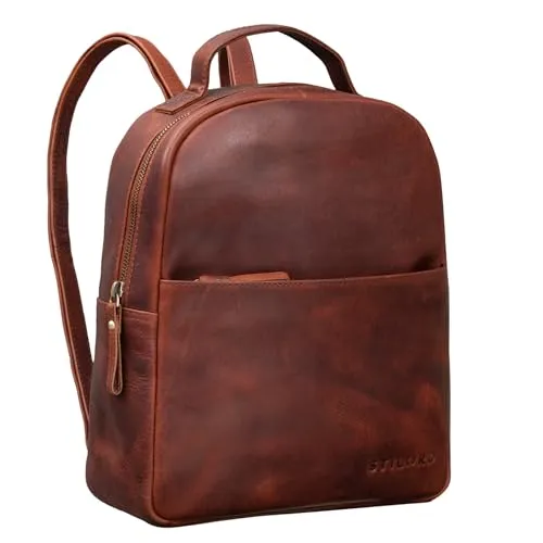 STILORD Kayla Damen Rucksack Leder - Eleganter Lederrucksack aus hochwertigem Vintage Echtleder, mit Anti-Diebstahl-Fach und ideal für City, Shopping und Freizeit