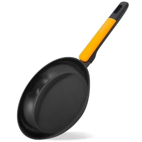 Fackelmann Bratpfanne Soft – Ø 28 cm aus geschmiedetem Aluminium, mit Greblon CK2 Ceramic Beschichtung, Soft-Touch Griff, Reinigung per Hand, Orange