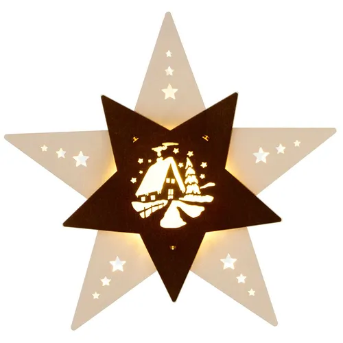 Fensterbild Stern Waldhütte in gelb von Weigla