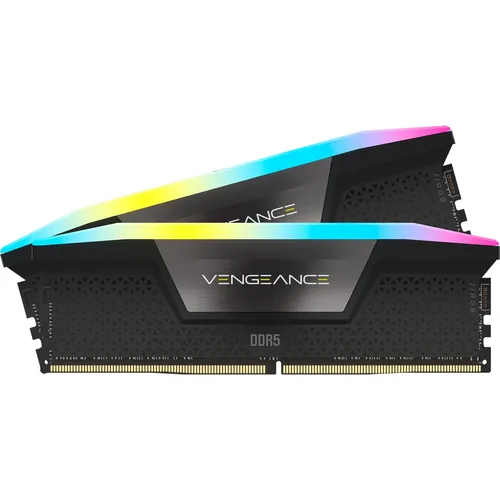 Corsair VENGEANCE RGB DDR5 RAM 32GB 6200MHz - Arbeitsspeicher mit beeindruckender Performance: Erleben Sie blitzschnelle Datenübertragungen und anpassbare Intel XMP 3.0-Profile für maximale Effizienz und Stabilität.