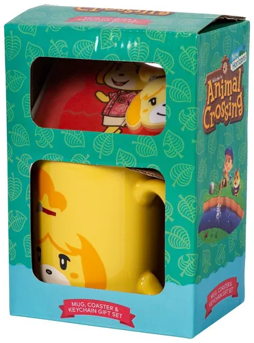 Nintendo Tasse Geschenkset (Tasse, Untersetzer & Schlüsselanhänger) - Animal Crossing