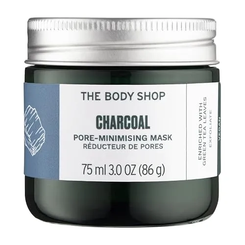 The Body Shop Charcoal Pore-Minimising Mask 75 ml - Sonstige Gesichtspflegeartikel mit 100 % veganer Formel, die überschüssiges Öl entfernt und für reine, strahlende Haut sorgt. Angereichert mit Himalaya-Bambuskohle und Teebaumöl.