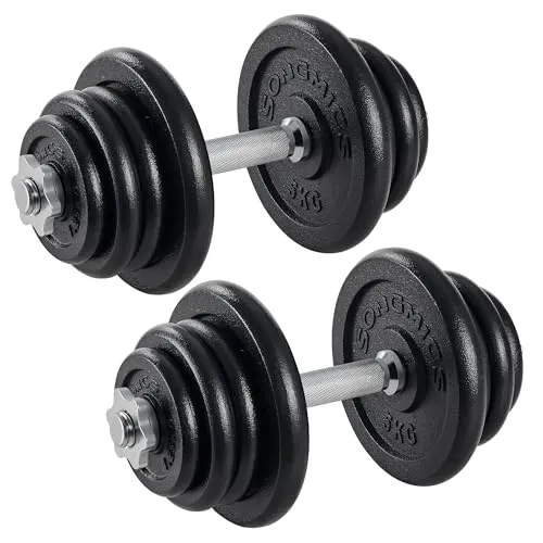 SONGMICS Hantel-Set, verstellbar aus Gusseisen, 40/50/60 kg für Zuhause - Hantelsets für effektives Training zu Hause, verstellbar für individuelle Intensität und optimale Anpassung an Ihre Fitnessziele.