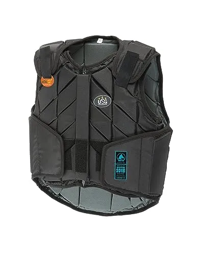 USG Eco-Flexi Panel-Sicherheitsweste für Kinder XL - Reiterschutzkleidung mit optimalem Tragekomfort und verstellbaren Klettverschlüssen, erfüllt höchste Sicherheitsstandards EN 13158-2018 für zuverlässigen Schutz.