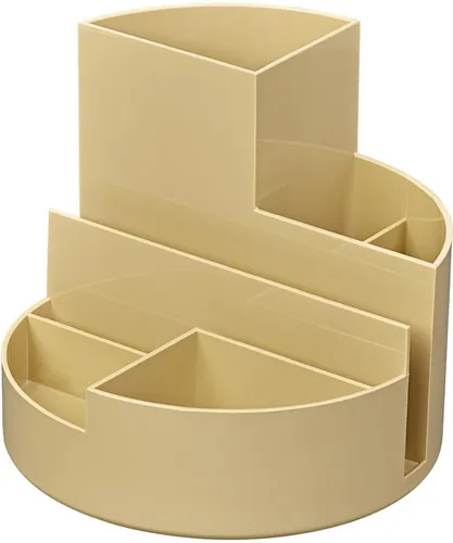 MAUL Tischaufsatz Rundbox Durchmesser 14cm Höhe 12,5cm sahara