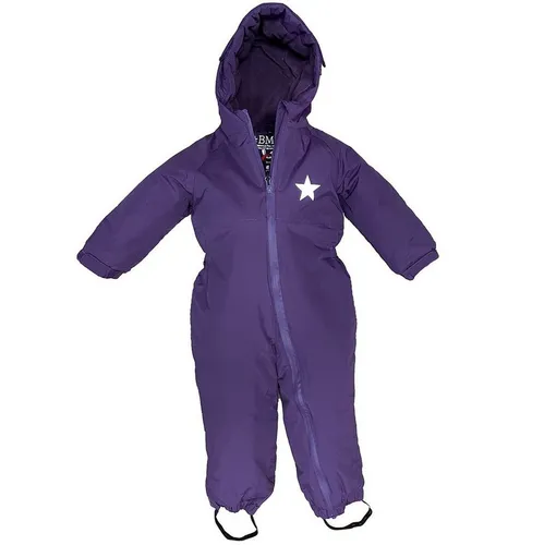BMS BabyTodds wasserdichter Overall (92, beere) - Schneeanzug für Baby-Mädchen, atmungsaktiv und nachhaltig mit veganer SONRONA Wattierung, ideal für Winterabenteuer und einfach anziehbar mit großem Reißverschluss.