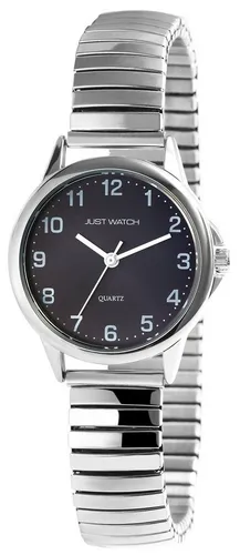 Just Watch Quarzuhr Angelique mit Edelstahlzugband - Elegante Damenarmbanduhr mit 3 ATM Wasserdichtigkeit und hochwertigem Miyota Quarzuhrwerk. Bequemes Edelstahlzugband und großes Zifferblatt für leichtes Ablesen.