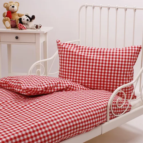 Kinderbettwäsche 100x135 40x60 cm Karo 1x1 cm Bettwäsche Kinder Bettbezug