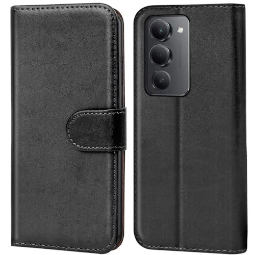 CoolGadget Handyhülle mit Kartenfach für Xiaomi Redmi 15 4G/5G Wallet Case, Brieftaschen Hülle aus Kunstleder mit Kartenfach, kompatibel mit Xiaomi Redmi 15 4G/5G (6,9 Zoll), Schwarz
