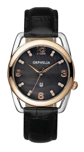 Orphelia Damen-Armbanduhr Classic Glam Analog Quarz Leder