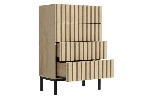 UEV Schmale Kommode mit 4/5 Schubladen in beige von UEV