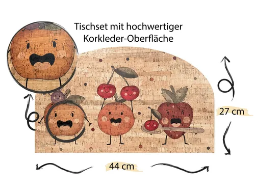 Little Lemon Platzset – Stilvolles Tischset für Kinder in rot von Little Lemon