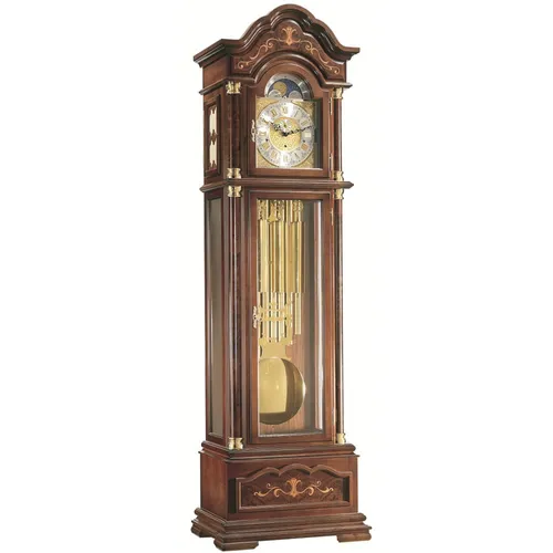 Hermle Standuhr Nussbaum 3 Melodien - Modell 01131-031171 - Elegante Standuhr aus massivem Nussbaumholz mit mechanischem 8-Tage-Kettenzugwerk und beeindruckendem Röhrengong. Wählen Sie aus drei Melodien für ein harmonisches Zuhause.