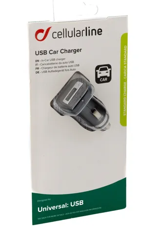 Cellularline Kfz USB Ladegerät Stecker Zigarettenanzünder Auto PKW LKW Handy 477