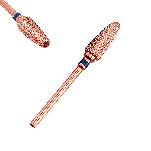 Corintian Nagelfräser Aufsatz Hartmetall Flame Bit Fein-Extra Grob für die Maniküre, Pediküre von Gelnägel, Acrylnägel Zubehör als Hornhaut-Fräser und Nagelhaut-Entferner (Medium)