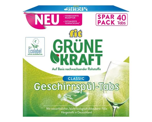FIT GRUENEKRAFT Grüne Kraft Classic Spülmaschinentabs (40 Tabs)
