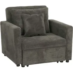 Mendler Schlafsessel HWC-L90 - Klappsessel mit Schlaffunktion - Sofas & Couches, vielseitig einsetzbar als Sessel, Liege und Bett mit modernem Cord-Stoffbezug und verstellbarer Rückenlehne für optimalen Komfort.