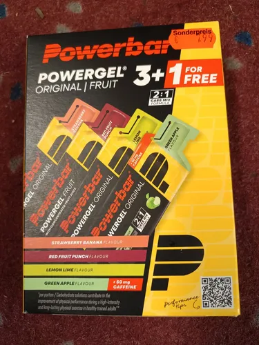 Powerbar Power Gel 3 + 1 for Free im Aktionskarton 4 verschidene Sorten 5,00 €