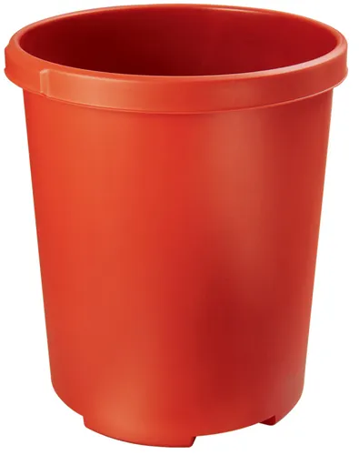 HAN Papierkorb Klassik XXL 50l rund rot mit 2 Griffmulden - Haushaltszubehör: Praktischer Papierkorb mit 50l Volumen, ideal für Büros und Zuhause, ausgestattet mit 2 Griffmulden für einfachen Transport.