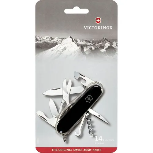 Victorinox Climber Taschenmesser (Black) V-1.37 03.3 B1 - Vielseitiges Taschenmesser mit 15 Funktionen, ideal für Outdoor-Abenteuer und den Alltag.