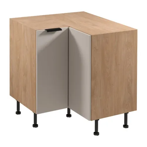 Küchenschrank Eckunterschrank Beige mit Soft-Close-Türen