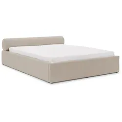 S-STYLE Polsterbett Josy in Grau – 151 cm Breite - Elegantes Polsterbett Josy von S-STYLE mit umfangreichem Stauraum. Das moderne Design und das bequeme Kopfteil laden zum Entspannen ein. Ideal für jedes Schlafzimmer.