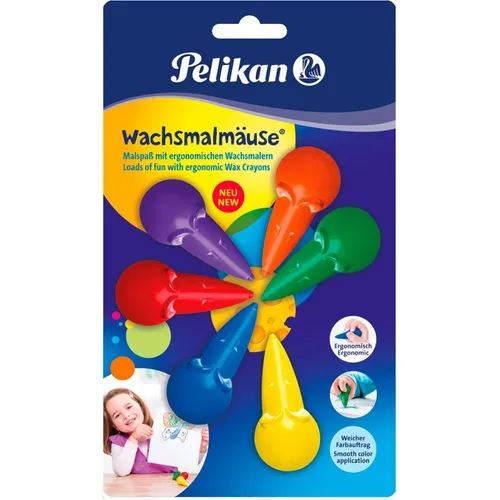 Pelikan wachsmalmäuse® Wachsmalstifte farbsortiert, 6 St.